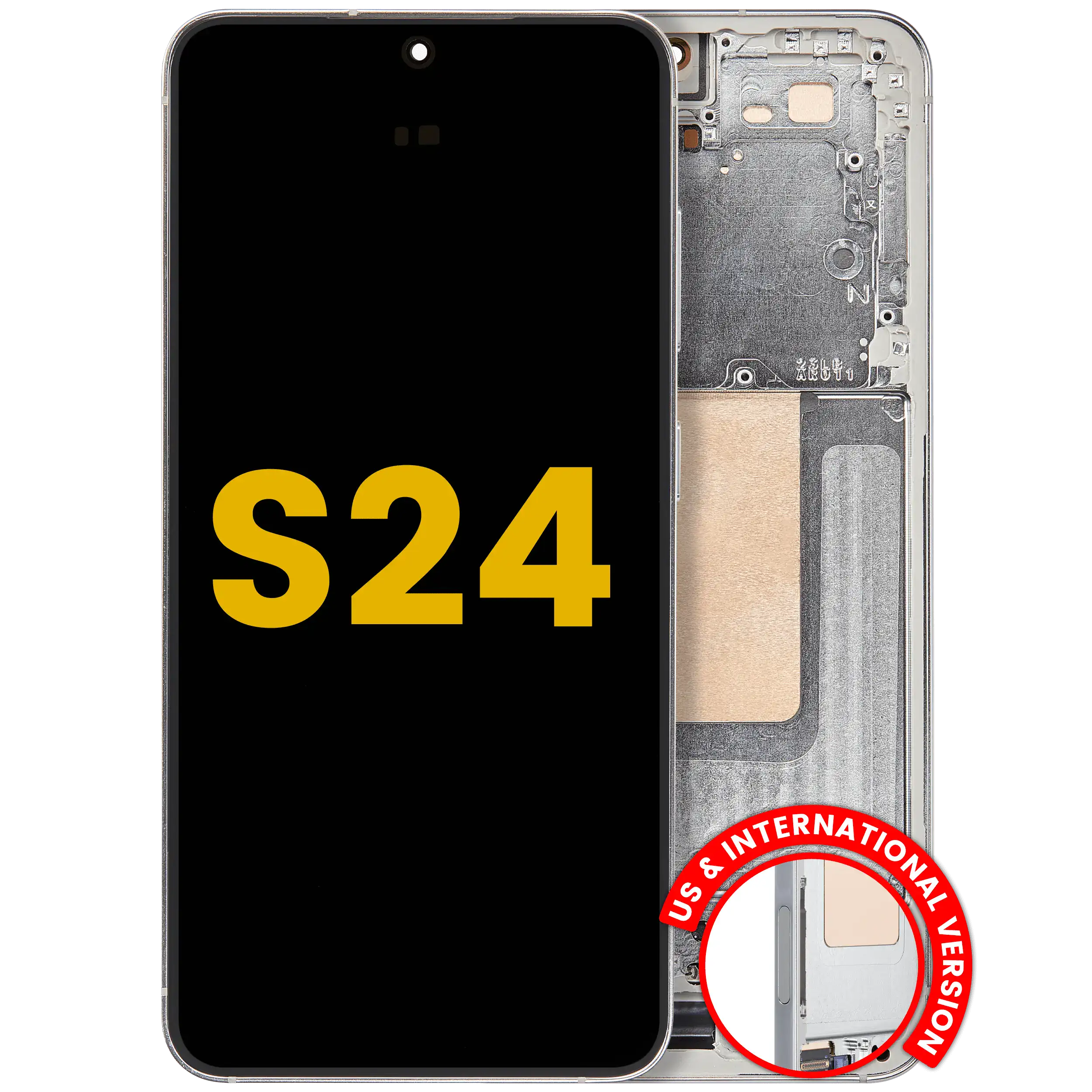 OLED-Display mit Rahmen Samsung Galaxy S24 Refurbished Jade Green