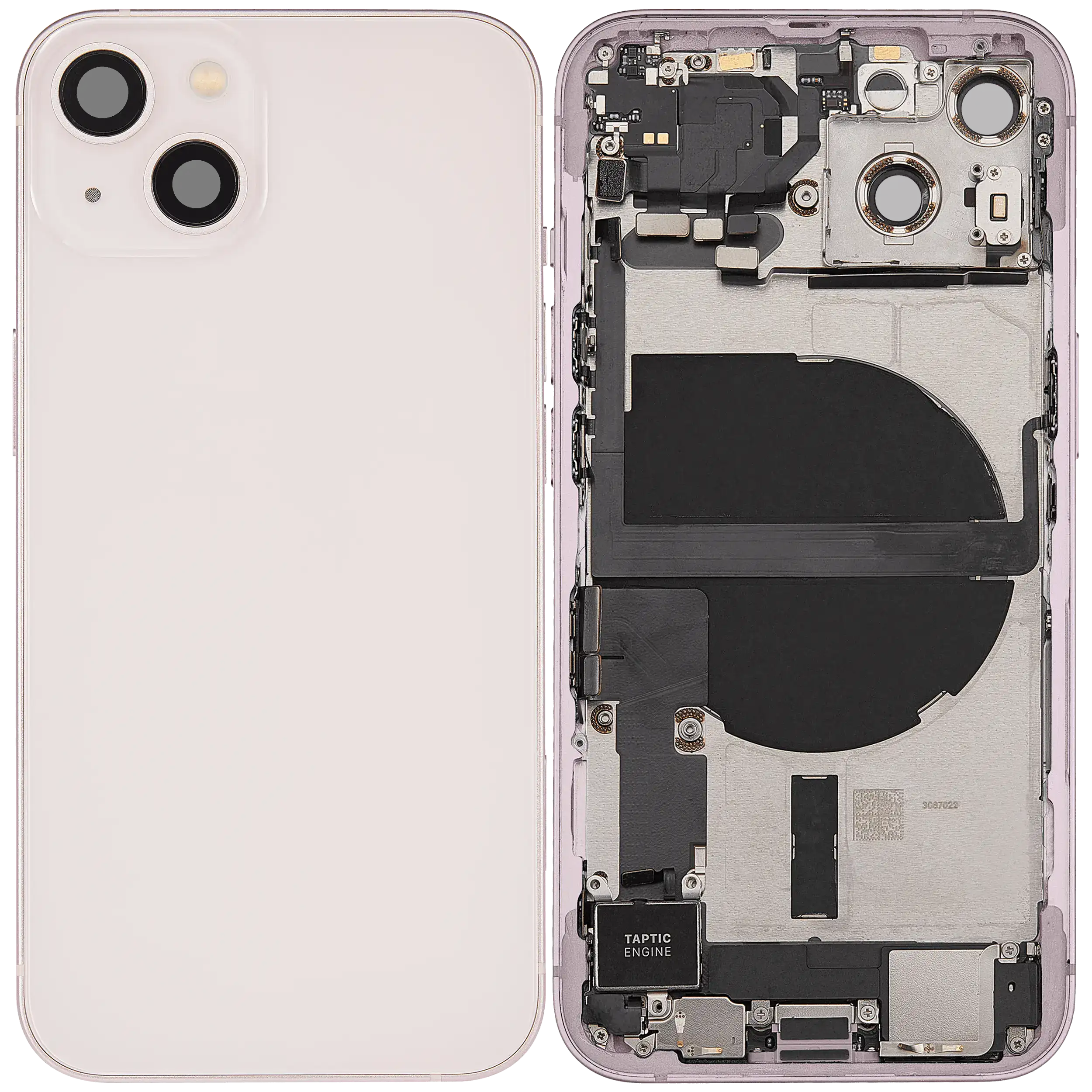 Original Apple-Ausbau A gebraucht – iPhone 13 US Version Backcover/Rahmen Rosa