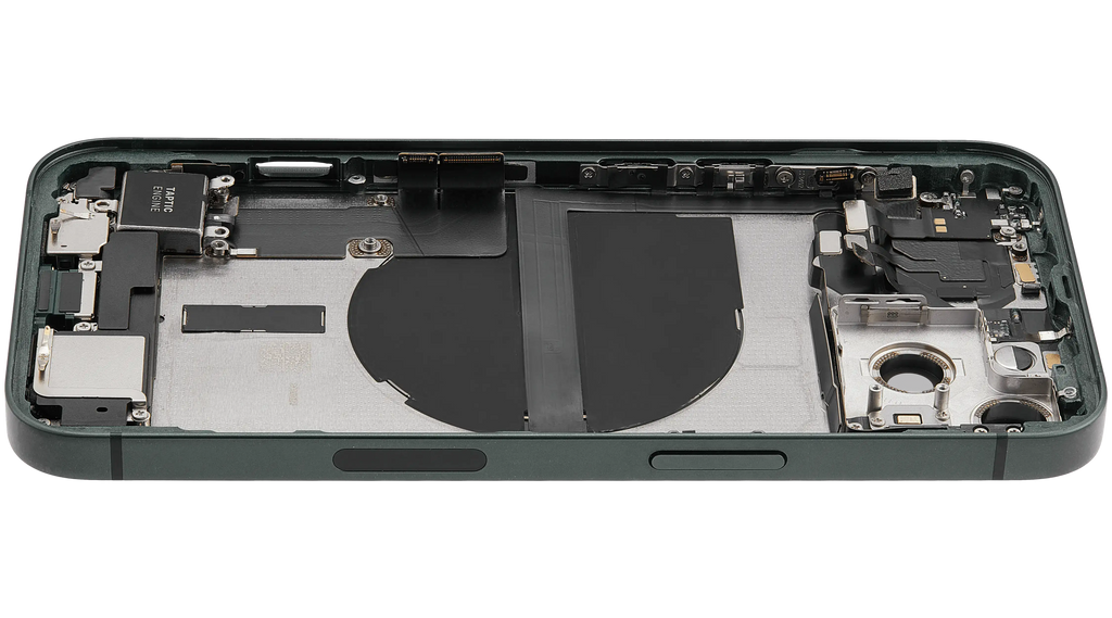 Original Apple-Ausbau B gebraucht – iPhone 13 US Version Backcover/Rahmen Grün