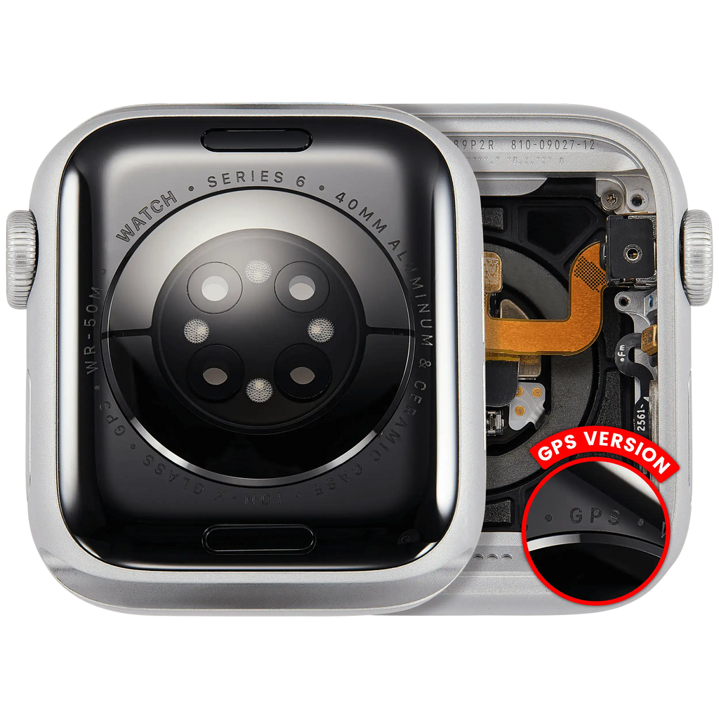 Apple Watch Series 6 (40mm) GPS Gehäuse (gebrauchter OEM-Ausbau, Qualität A, Silber)