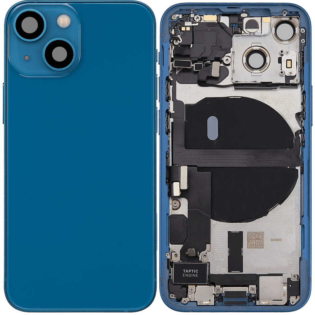 Original Apple-Ausbau B gebraucht – iPhone 13 Mini Backcover/Rahmen Blau