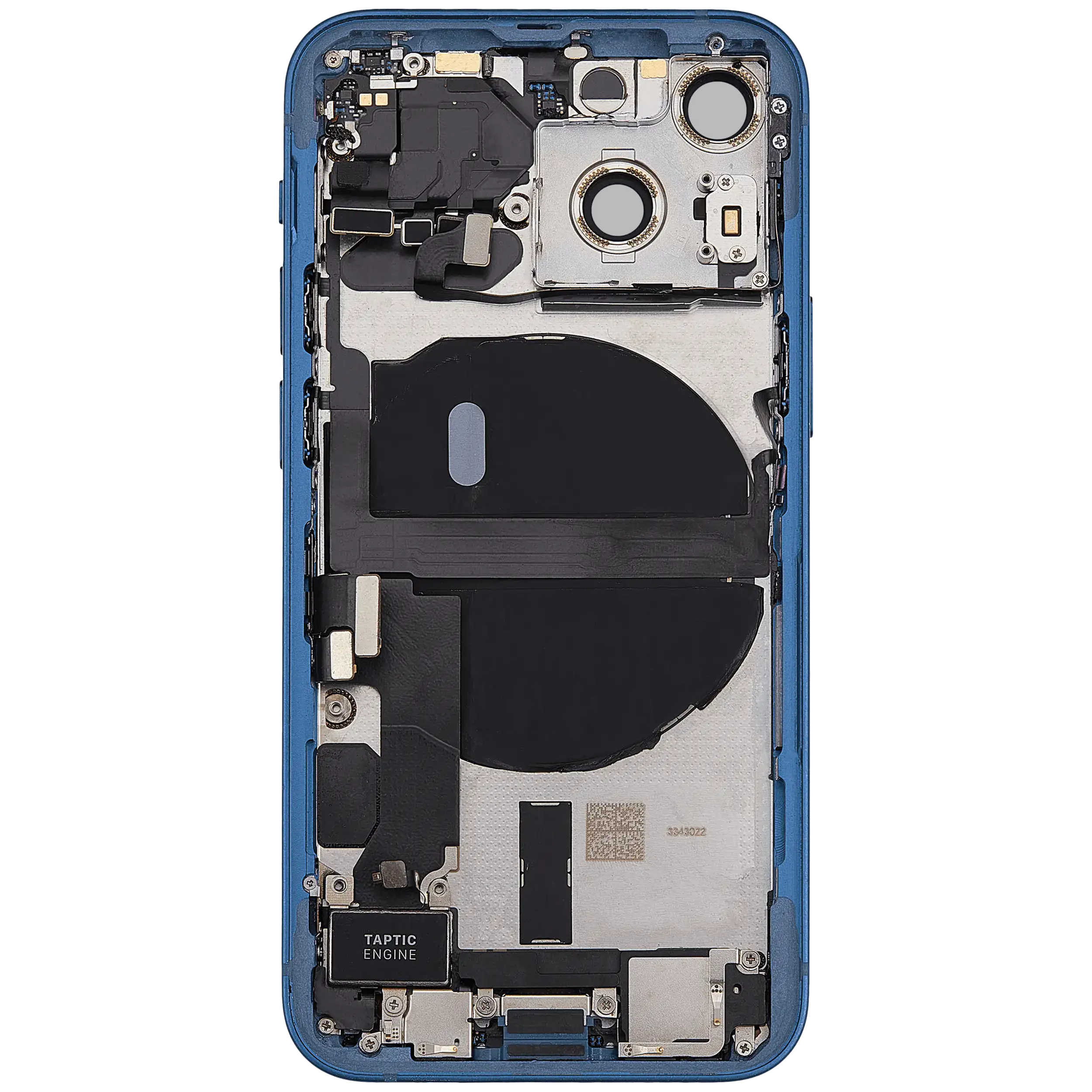 Original Apple-Ausbau B gebraucht – iPhone 13 Mini Backcover/Rahmen Blau