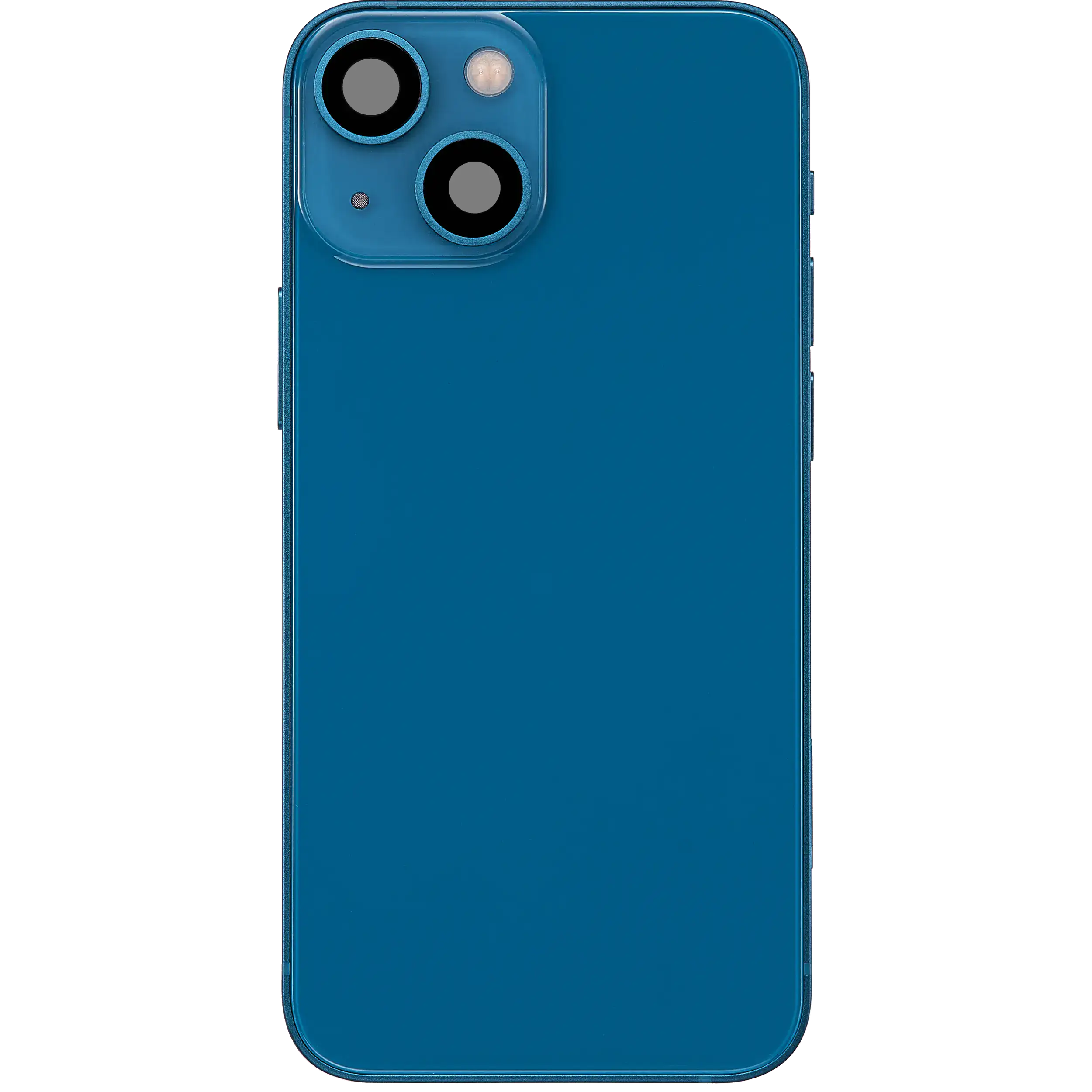 Back Cover/Frame with Charging Port Flex and Small Parts for iPhone 13 Mini (US Version) (Used OEM Pull, C Quality) (Blue)