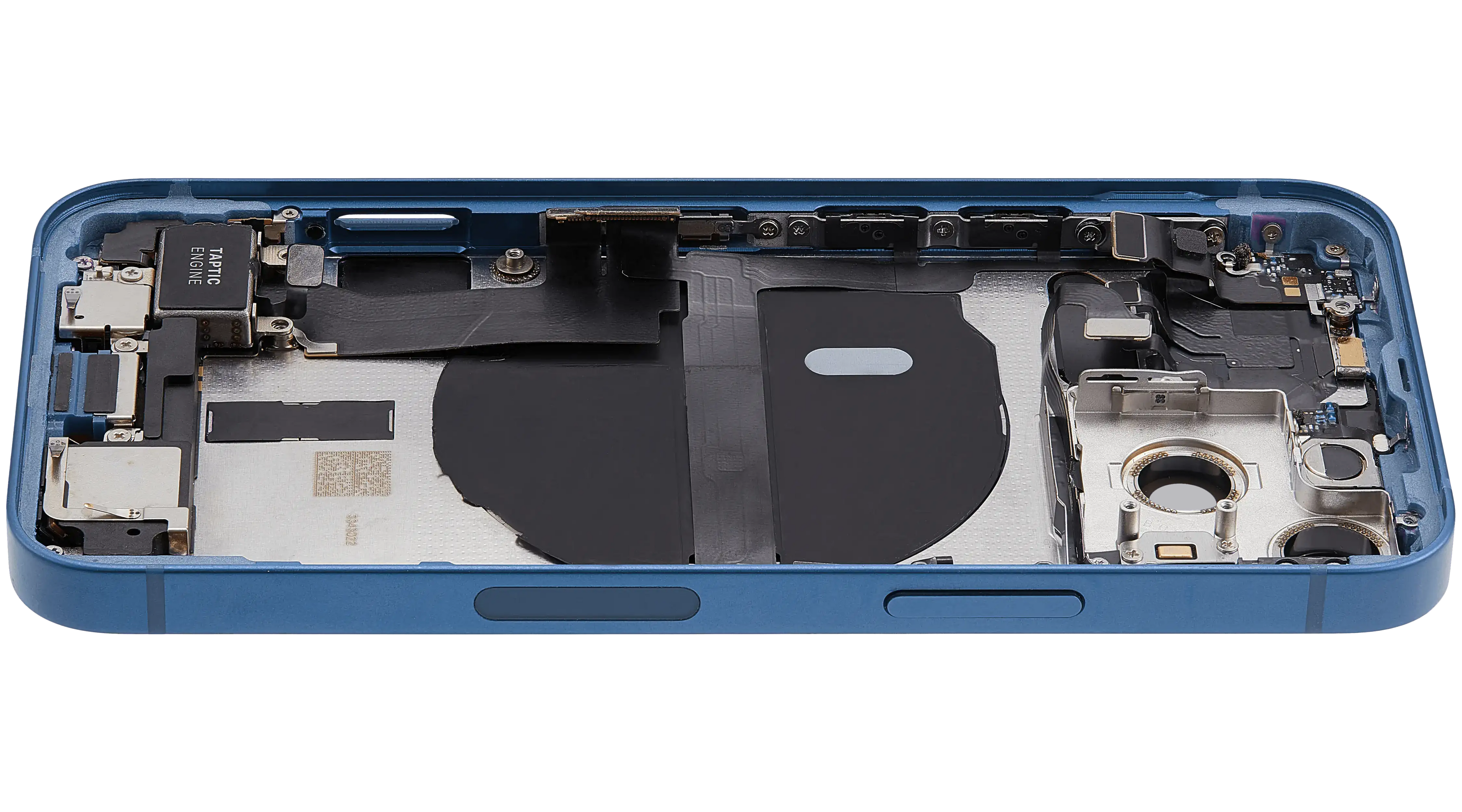Back Cover/Frame with Charging Port Flex and Small Parts for iPhone 13 Mini (US Version) (Used OEM Pull, C Quality) (Blue)