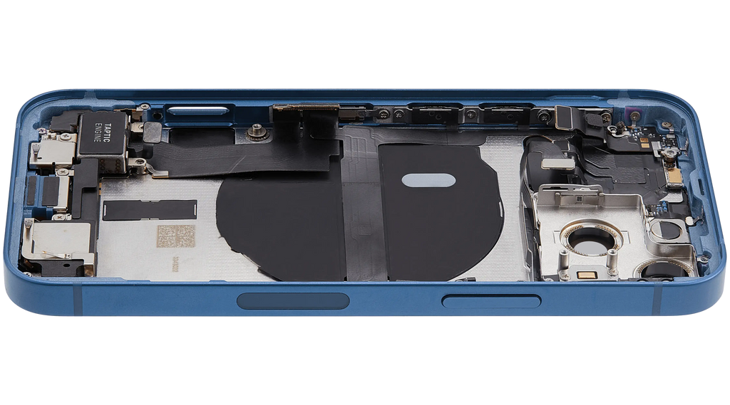 Back Cover/Frame with Charging Port Flex and Small Parts for iPhone 13 Mini (US Version) (Used OEM Pull, C Quality) (Blue)