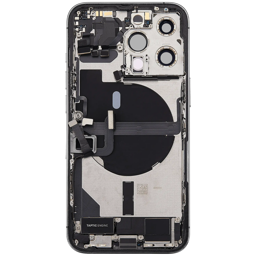 Backcover/Rahmen mit Ladebuchse-Flex für iPhone 13 Pro Silber OEM Pull C