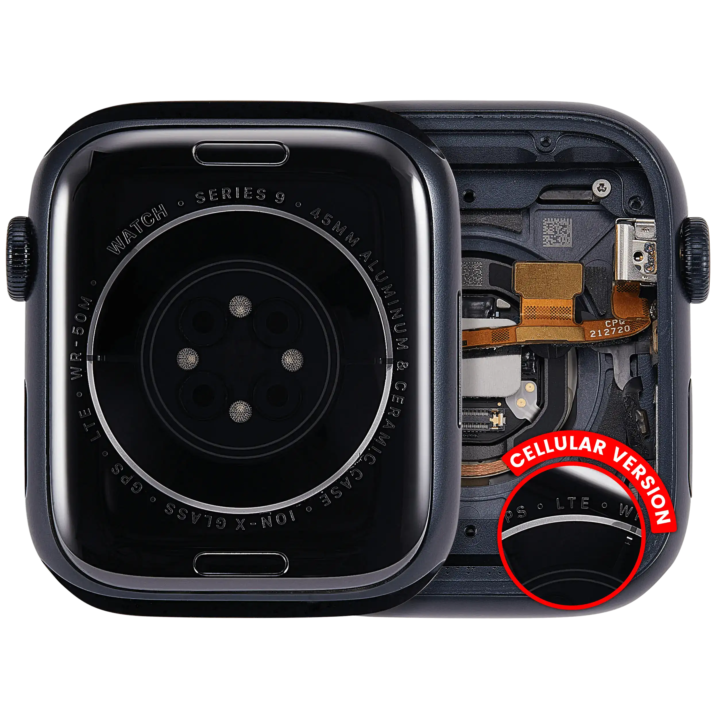 Apple Watch Series 9 45mm Cellular Gehäuse Aluminium Midnight gebrauchter OEM-Au
