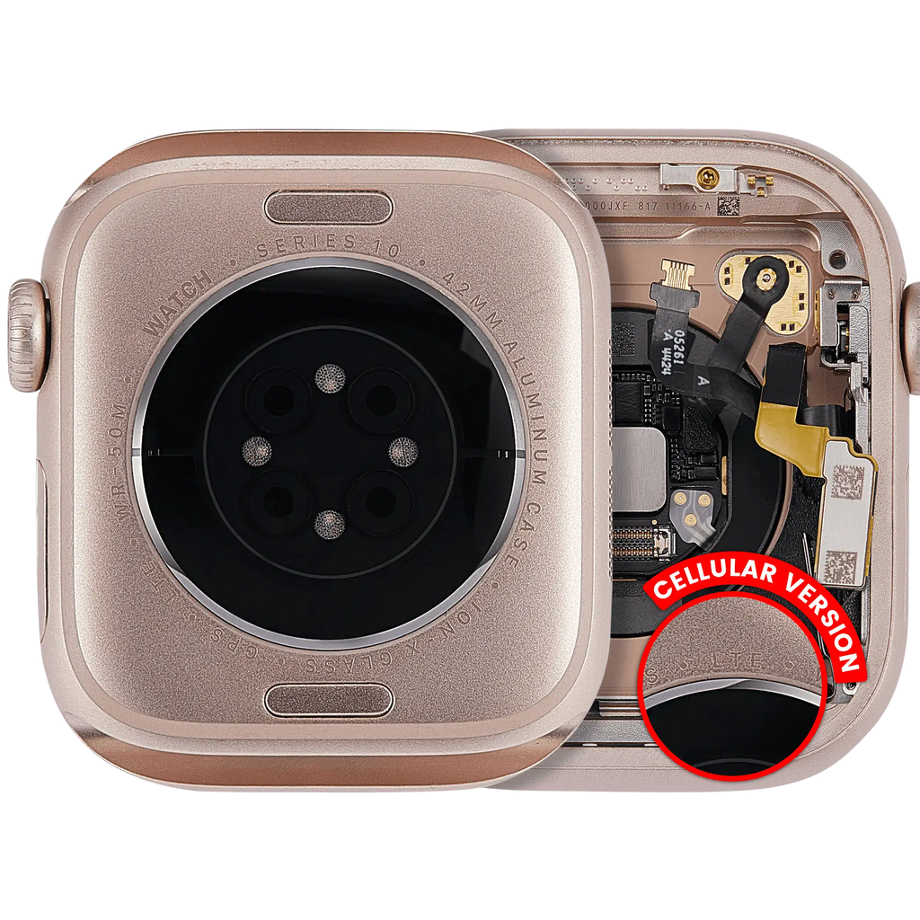 Housing Unit for Apple Watch Series 10 (42mm) – Cellular Version – Aluminum/Rose Gold (Used OEM Part, Grade A)