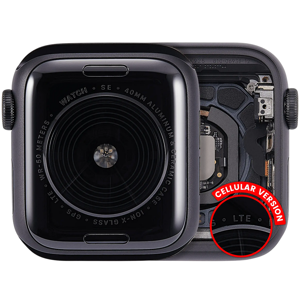 Housing Unit for Apple Watch Series SE 1st Gen 40mm (Cellular) - Space Black Aluminum (Used OEM Pull, Grade A)