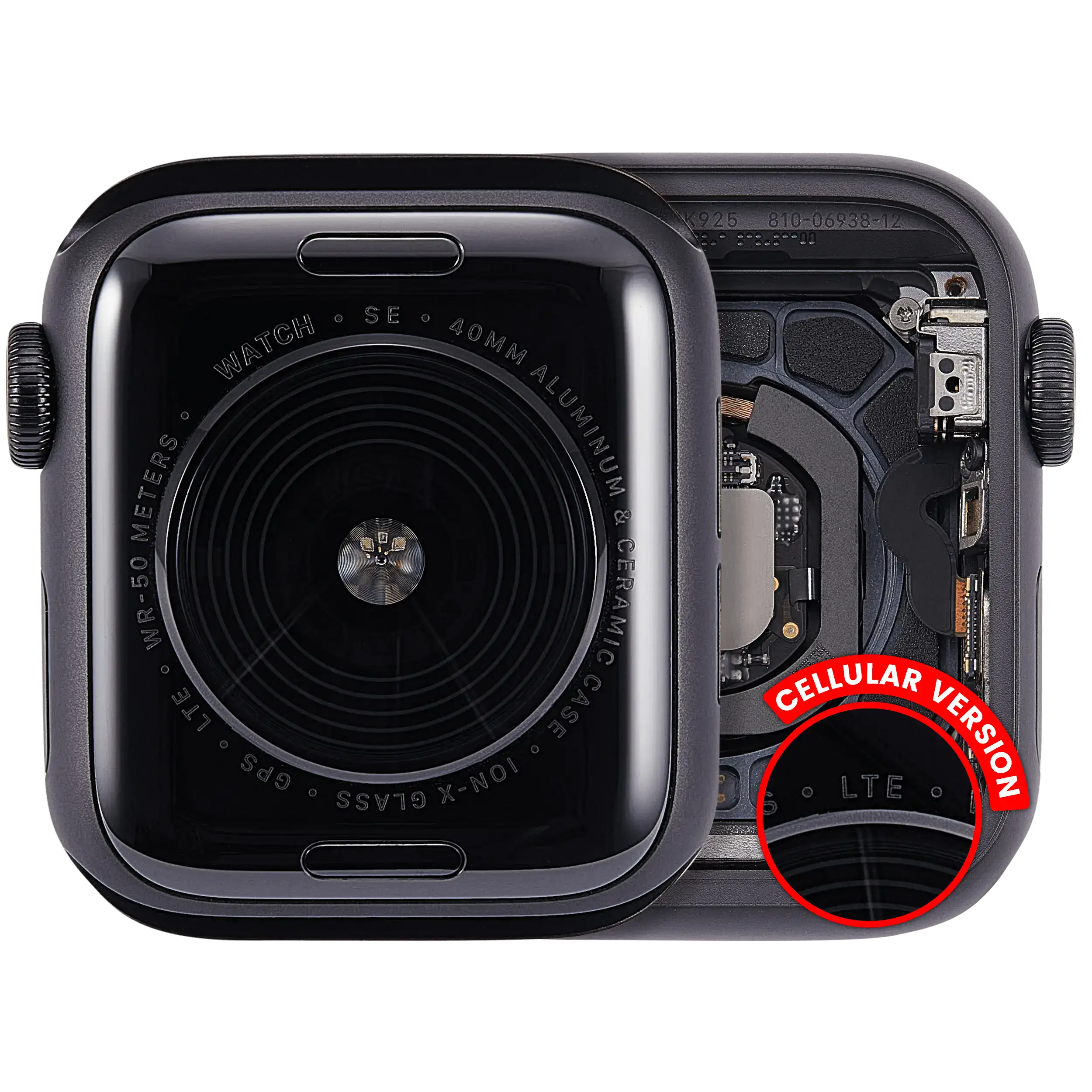 Housing Unit for Apple Watch Series SE 1st Gen 40mm (Cellular) - Space Black Aluminum (Used OEM Pull, Grade A)