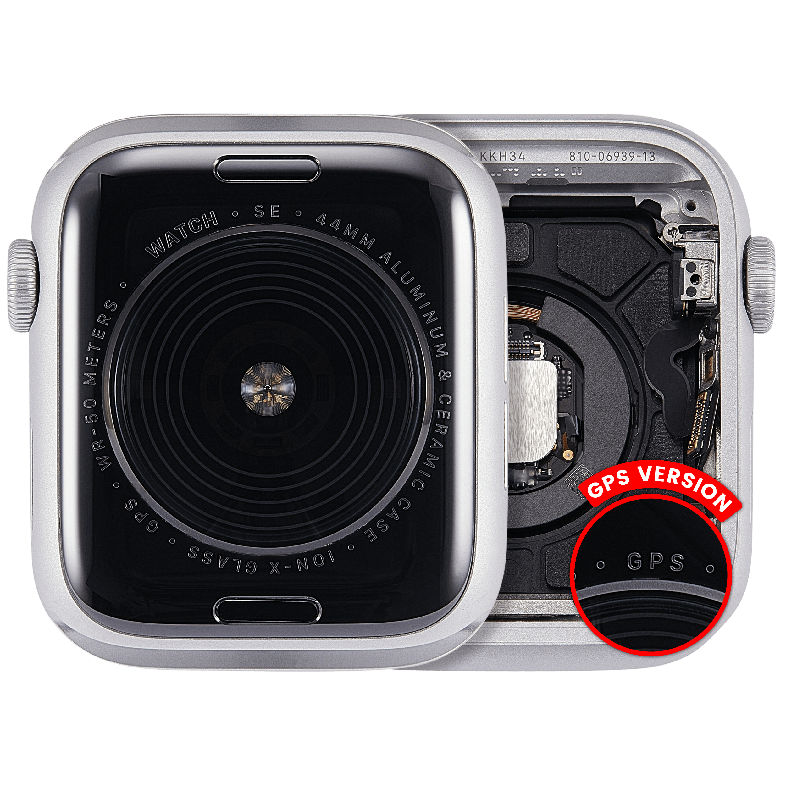 Gehäuseassembly Apple Watch SE (1. Gen) 44mm GPS Silber gebrauchter OEM-Ausbau,
