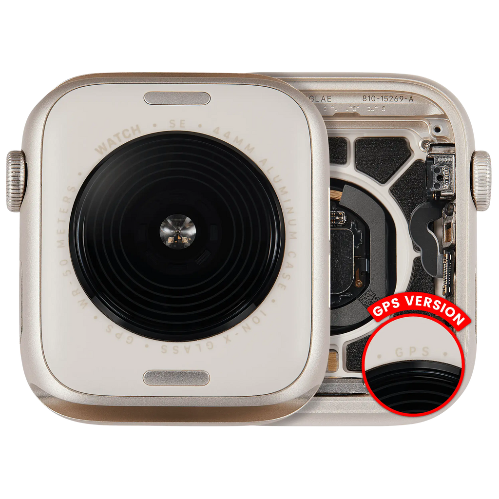 Case compatible with Apple Watch Series SE 2nd Generation (44MM) – used OEM extraction, Grade A, GPS version, Aluminum/Starlight