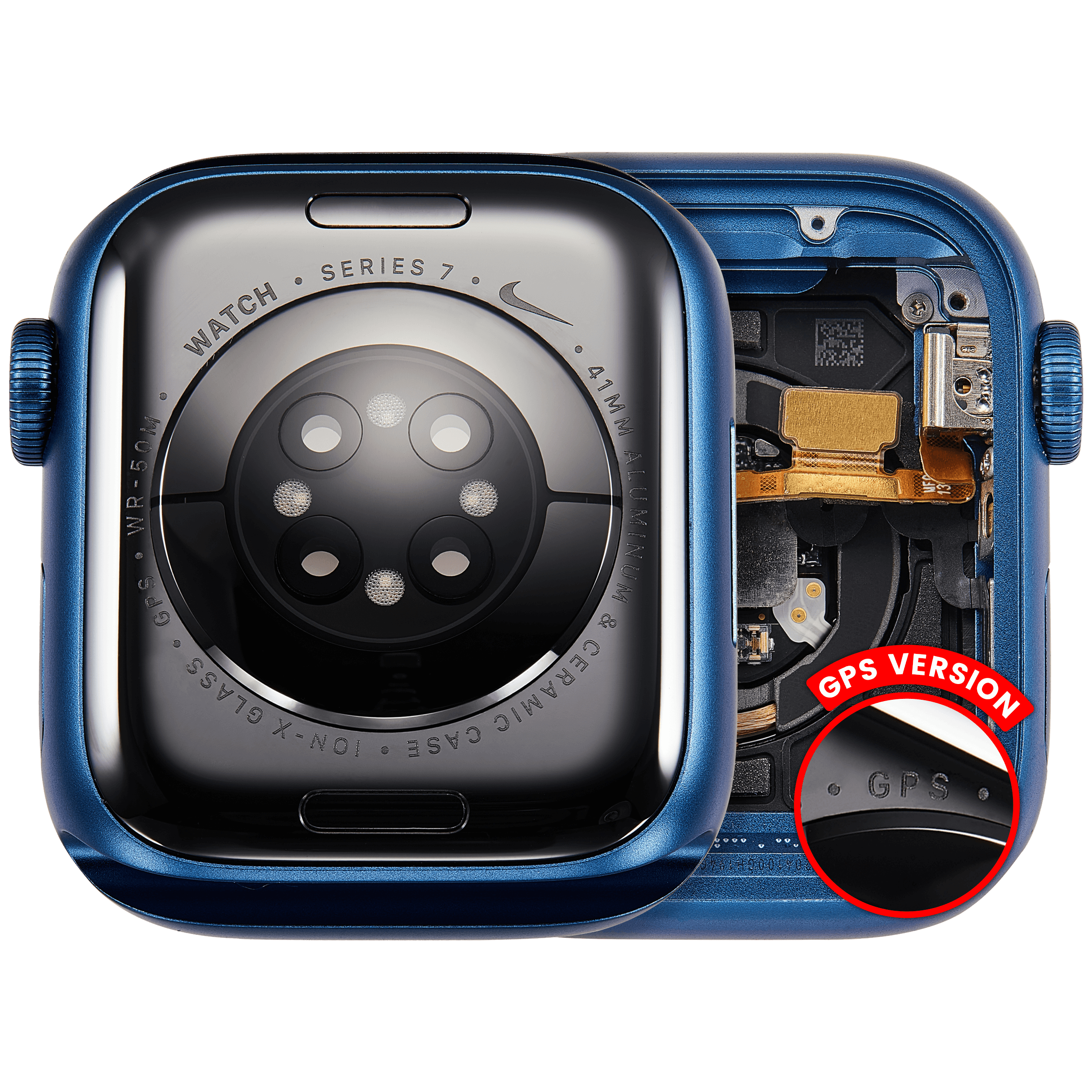 Housing for Apple Watch Series 7 (41MM) GPS Version Aluminum Blue (used OEM removal, Grade A)