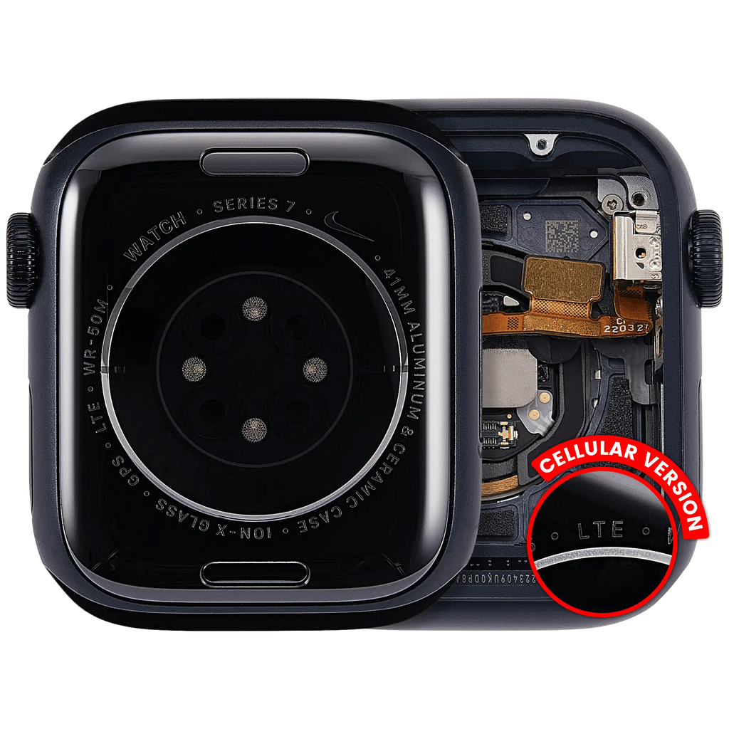 Housing Unit for Apple Watch Series 7 (41mm) (Used OEM Pull, Grade A) (Cellular Version) (Aluminum / Space Black)