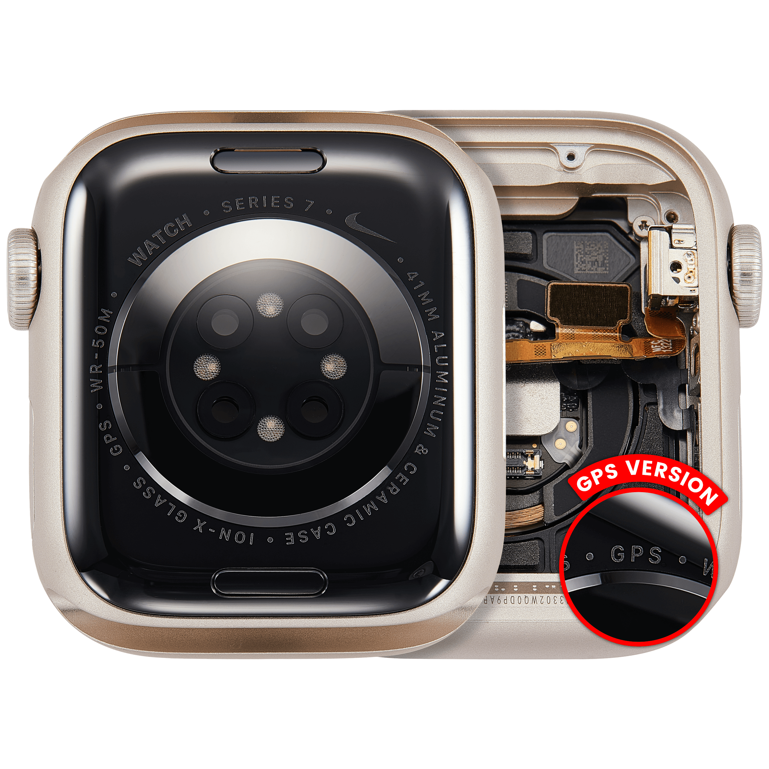 Gehäuse Apple Watch Series 7 41mm Starlight gebrauchter OEM-Ausbau, Qualität A G