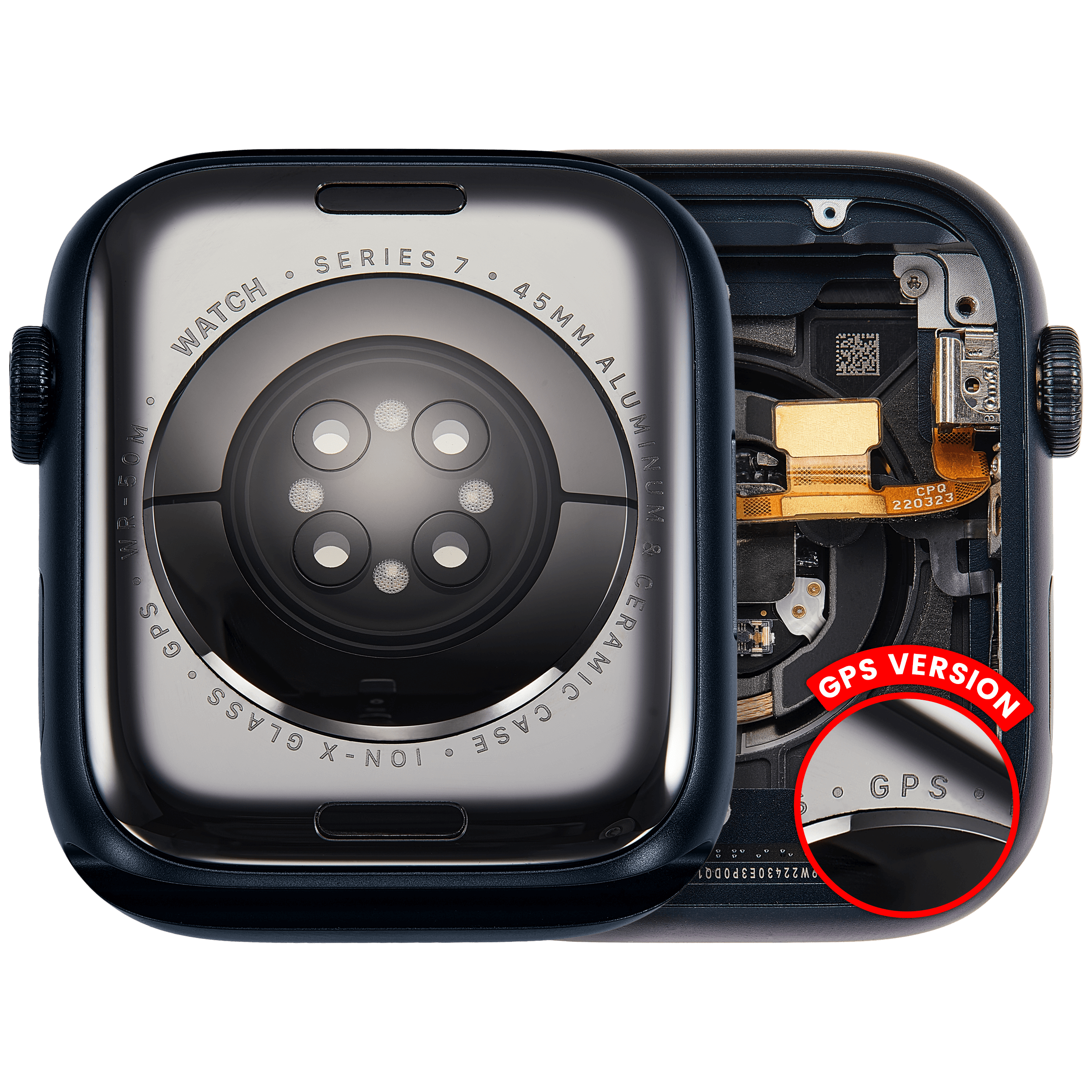 Gehäuse Apple Watch Series 7 45mm Space Black GPS gebrauchter OEM-Ausbau, Qualit