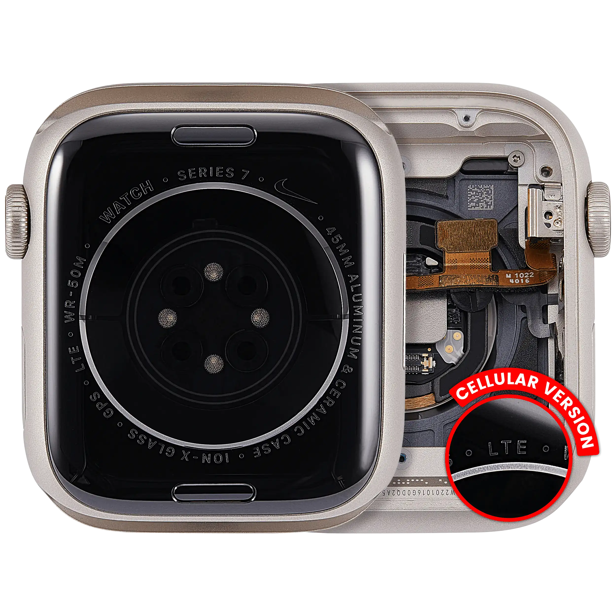 Gehäusebaugruppe Apple Watch 7 45mm Starlight OEM A Cellular