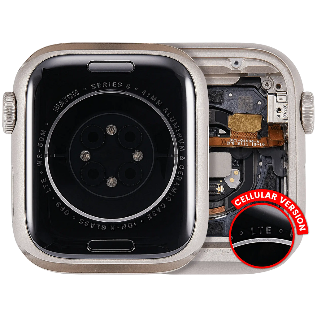 Gehäuse-Baugruppe Apple Watch S8 41mm Cellular Alu Starlight OEM Pull A
