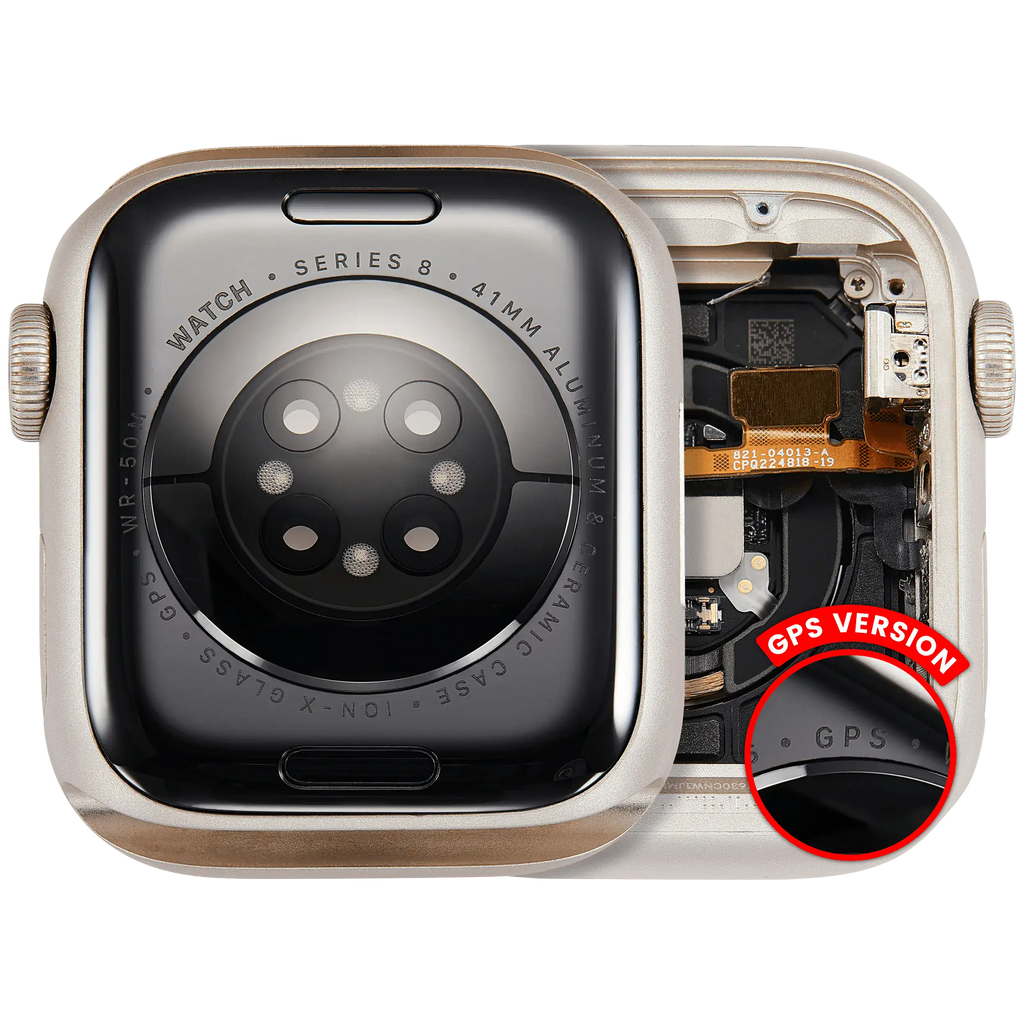 Housing for Apple Watch Series 8 (41mm) GPS Version Aluminum/Starlight (used OEM part, Grade A)