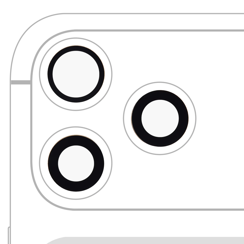 Camera Lens Rear (Glass Only) with Adhesive for iPhone 17 Pro / 17 Pro Max (3-piece Set) (Real Sapphire) (Premium) (10-pack)