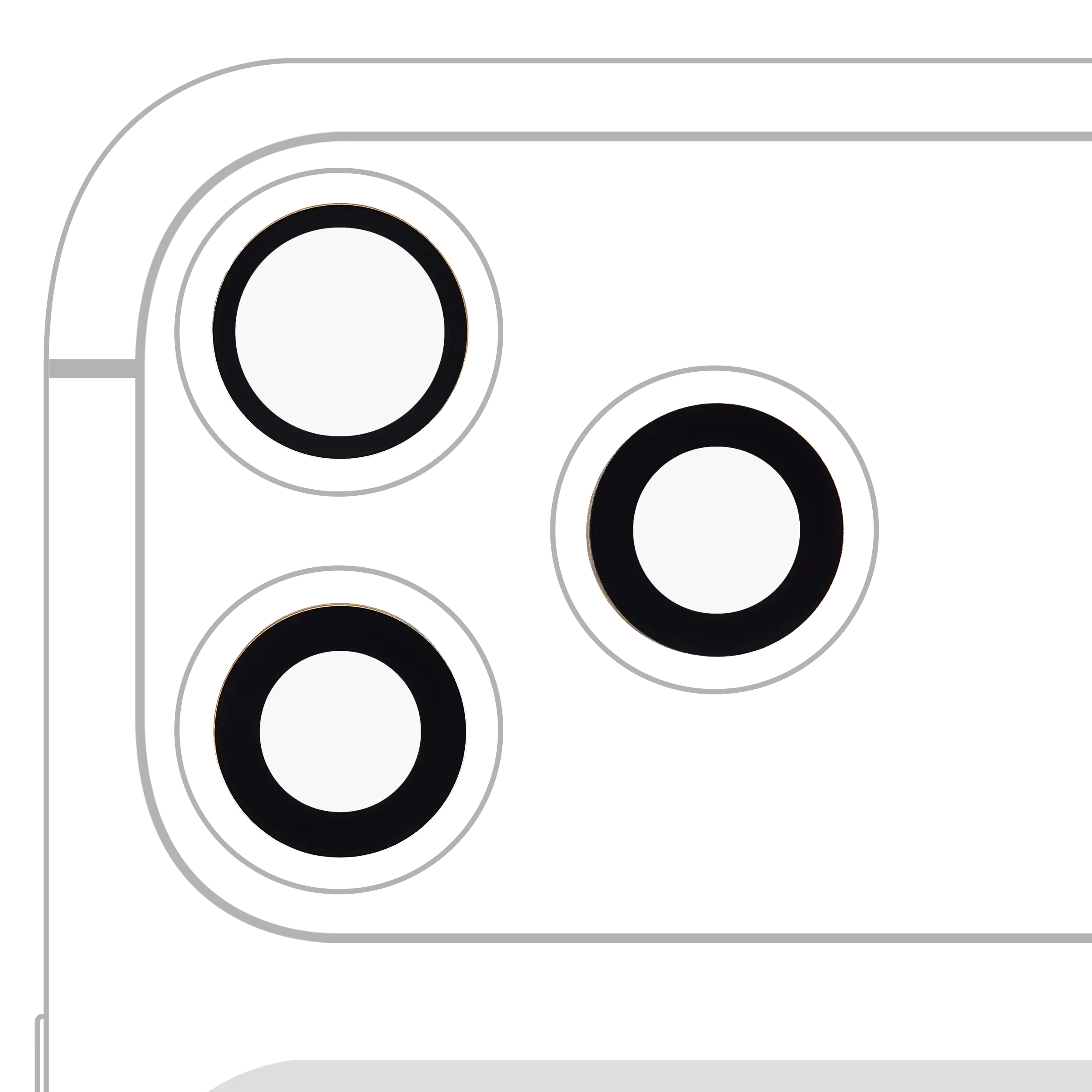 Camera Lens Rear (Glass Only) with Adhesive for iPhone 17 Pro / 17 Pro Max (3-piece Set) (Real Sapphire) (Premium) (10-pack)