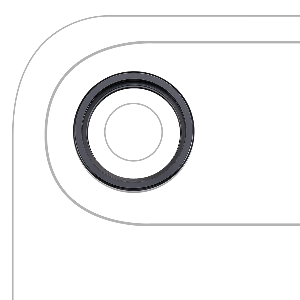 Kameralinse hinten für iPhone Air, 3-tlg. Premium-Set mit Rahmen, Space Black