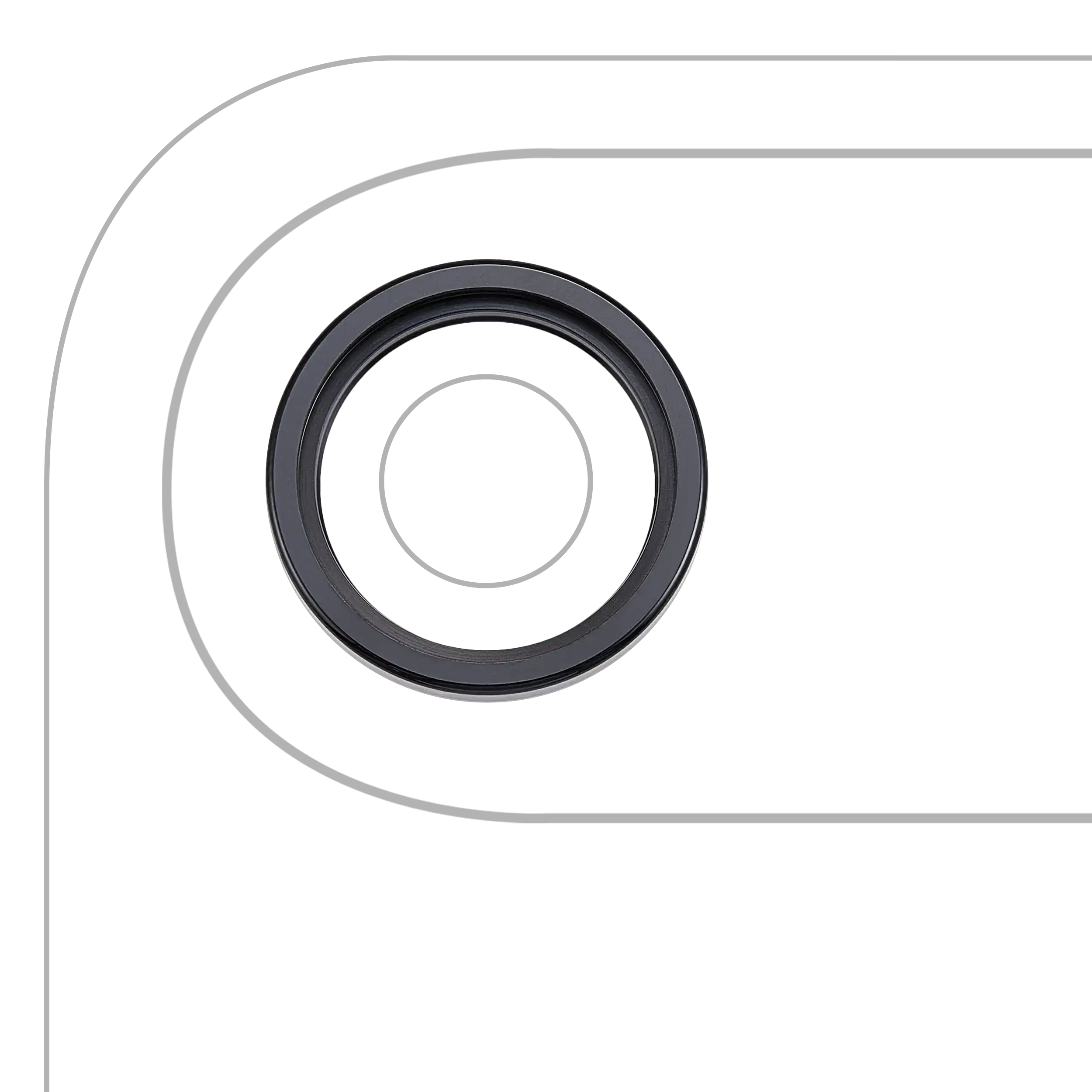 Kameralinse hinten für iPhone Air, 3-tlg. Premium-Set mit Rahmen, Space Black
