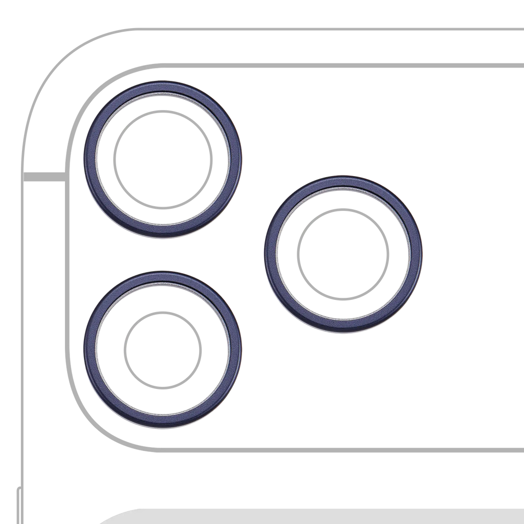Rückkamera-Zierring für iPhone 17 Pro / 17 Pro Max (Deep Blue) (3er-Set)