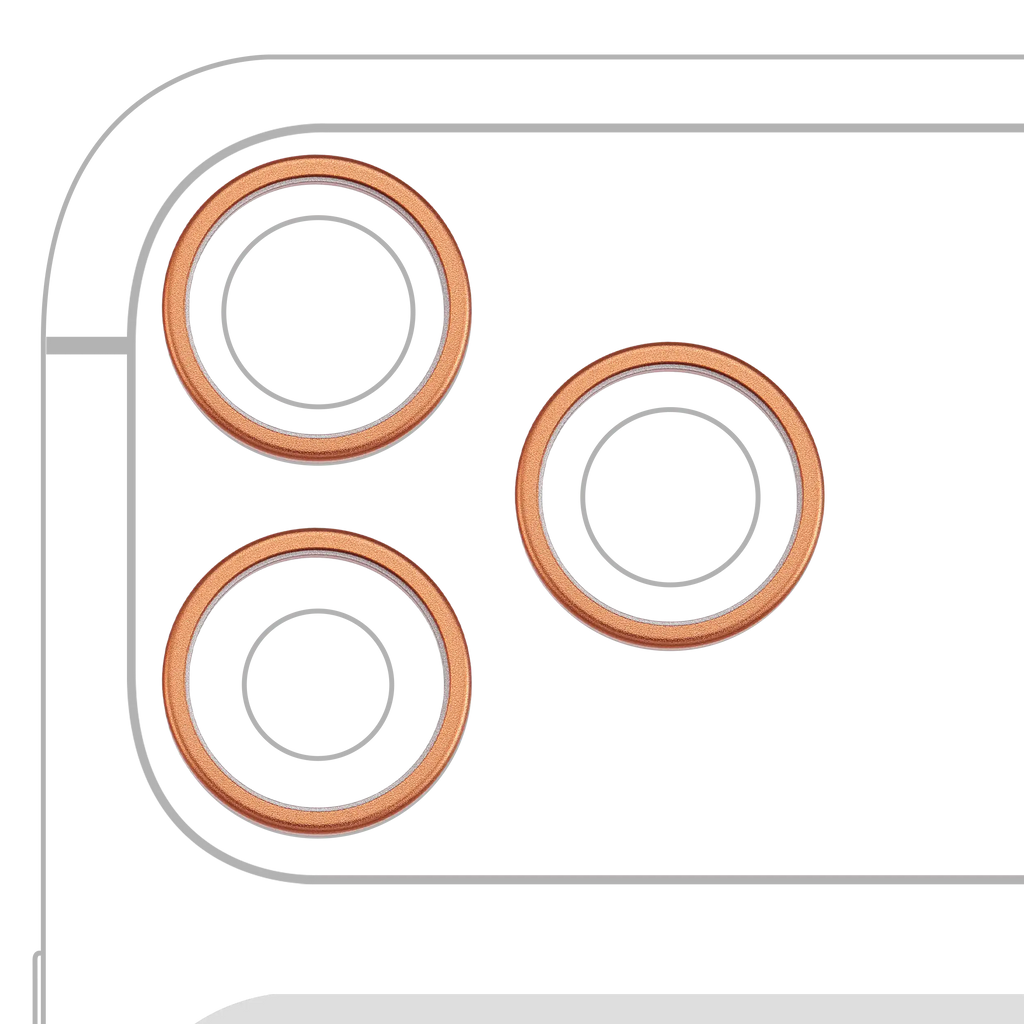 Kamera-Rahmenring hinten für iPhone 17 Pro/Pro Max (Cosmic Orange) 3 Stück
