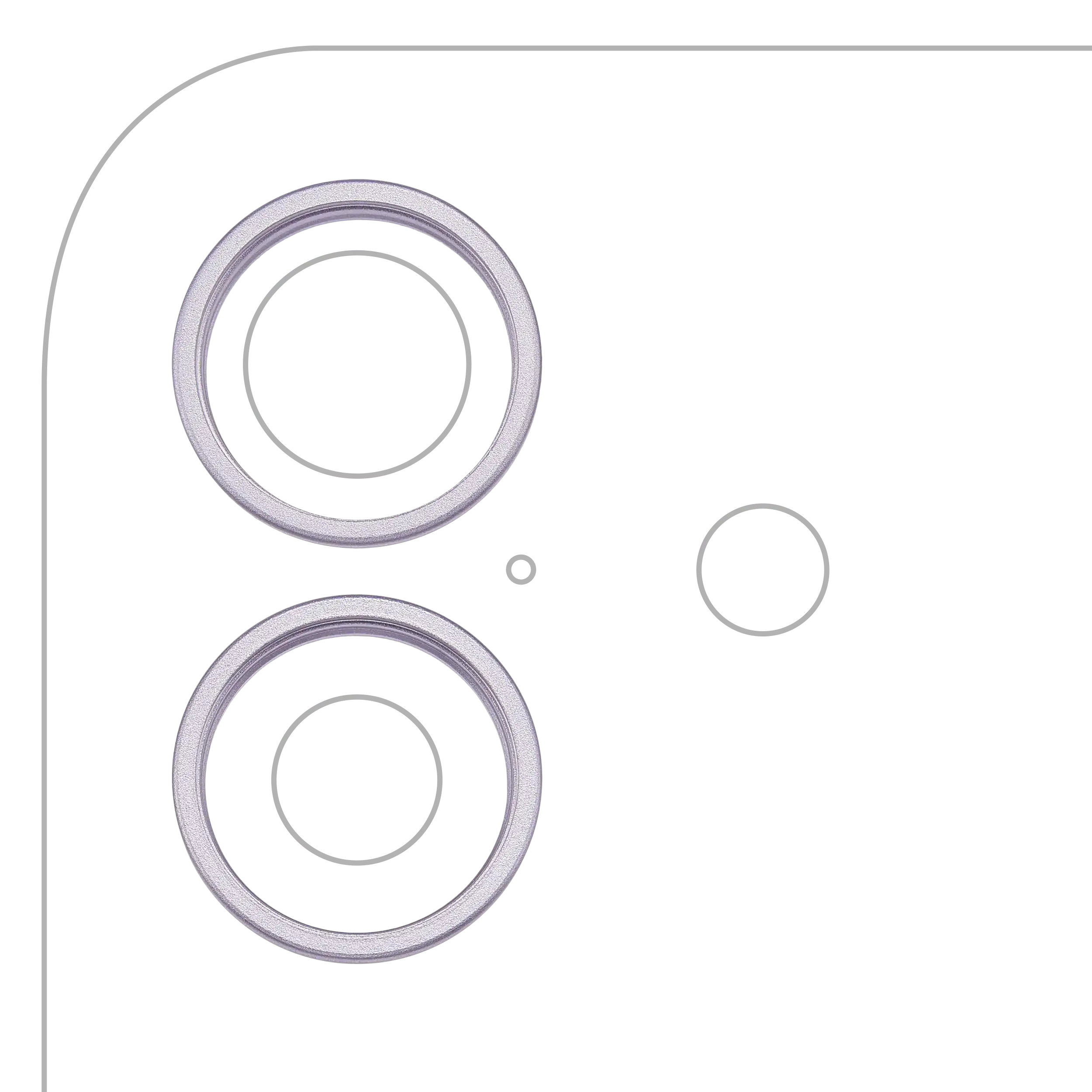Kameraring hinten für iPhone 17 (Lavender) – 2er-Set