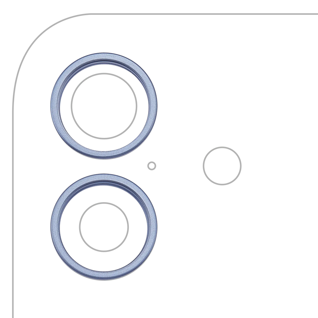 Kamera-Rahmenring hinten für iPhone 17 (Mist Blue) (2er-Set)