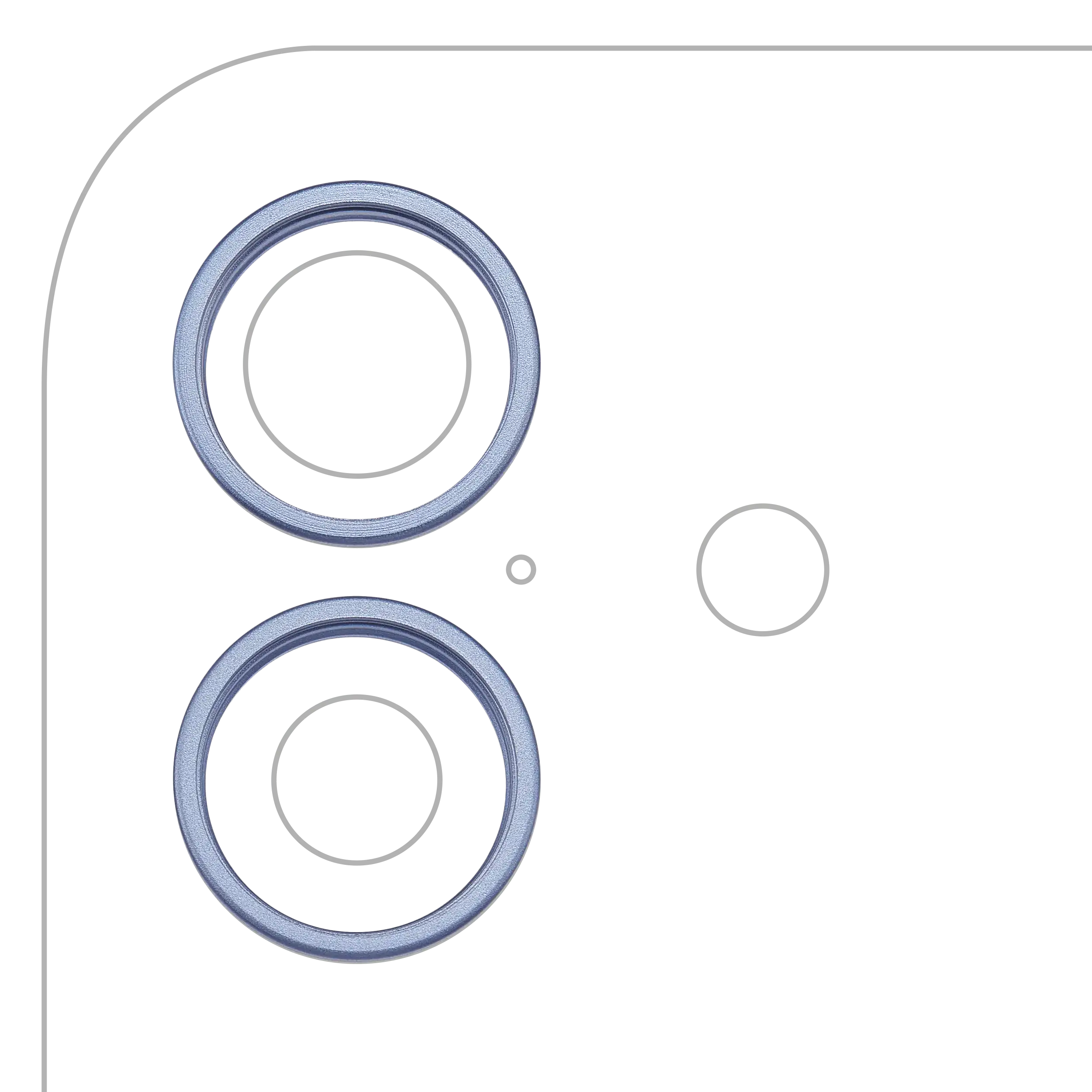 Kamera-Rahmenring hinten für iPhone 17 (Mist Blue) (2er-Set)
