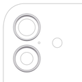 Hinterer Kamera-Zierring für iPhone 17 (Weiß) (2er-Set)