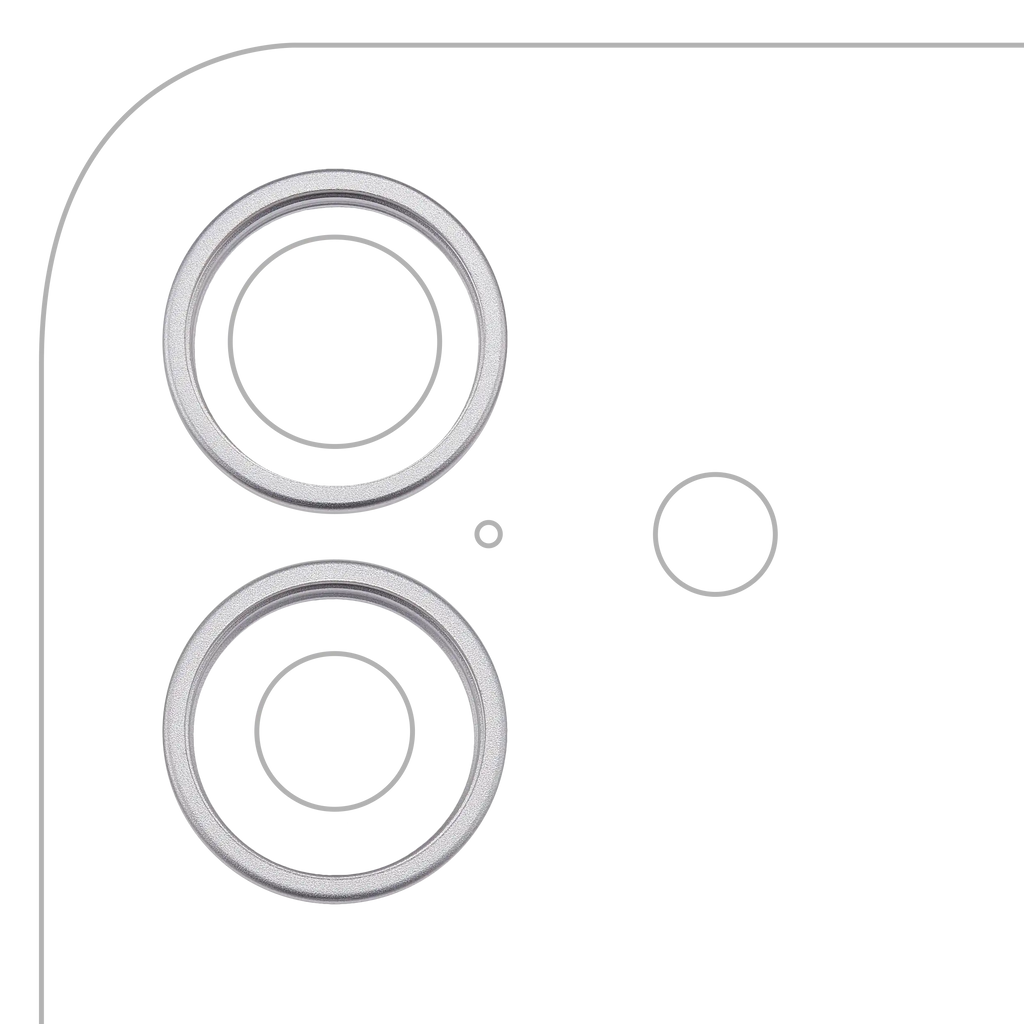 Hinterer Kamera-Zierring für iPhone 17 (Weiß) (2er-Set)