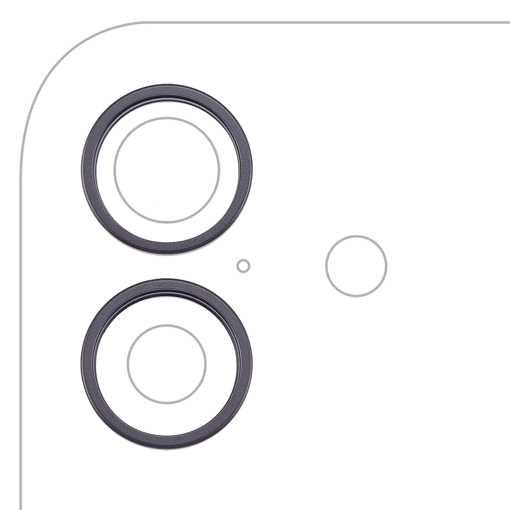 Rückkamera-Zierring für iPhone 17 (Schwarz) (2 Stück)