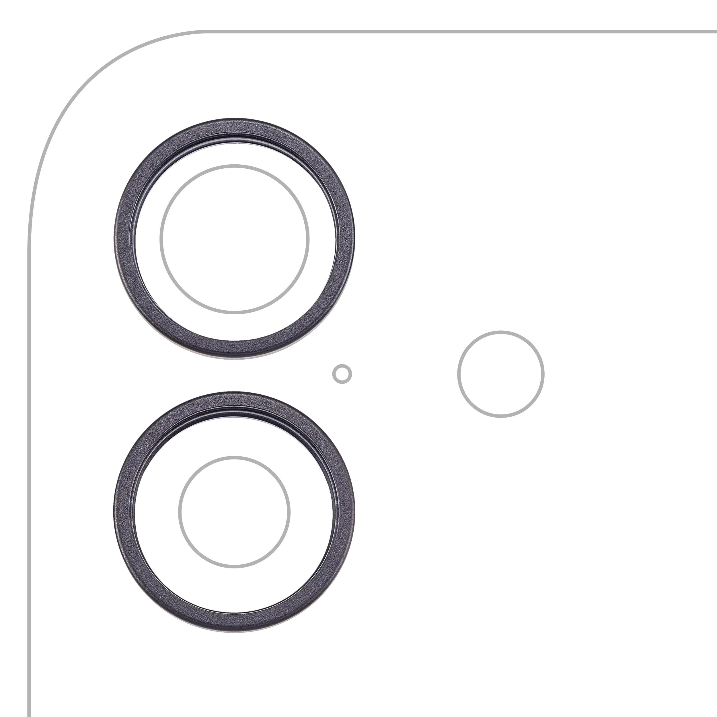 Rückkamera-Zierring für iPhone 17 (Schwarz) (2 Stück)
