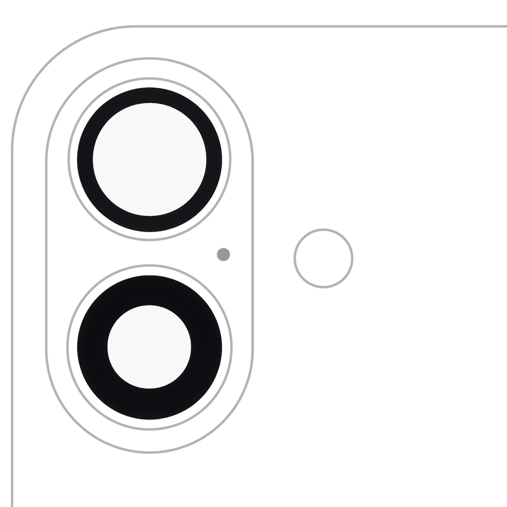 Kameraglas hinten mit Kleber f. iPhone 16/16P/17 (2er-Set, Aftermarket Plus)