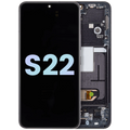 OLED-Display mit Rahmen für Samsung Galaxy S22 5G (Service Pack) (Phantom Black)