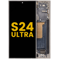 OLED-Display mit Rahmen Samsung Galaxy S24 Ultra Titanium Grau Refurbished