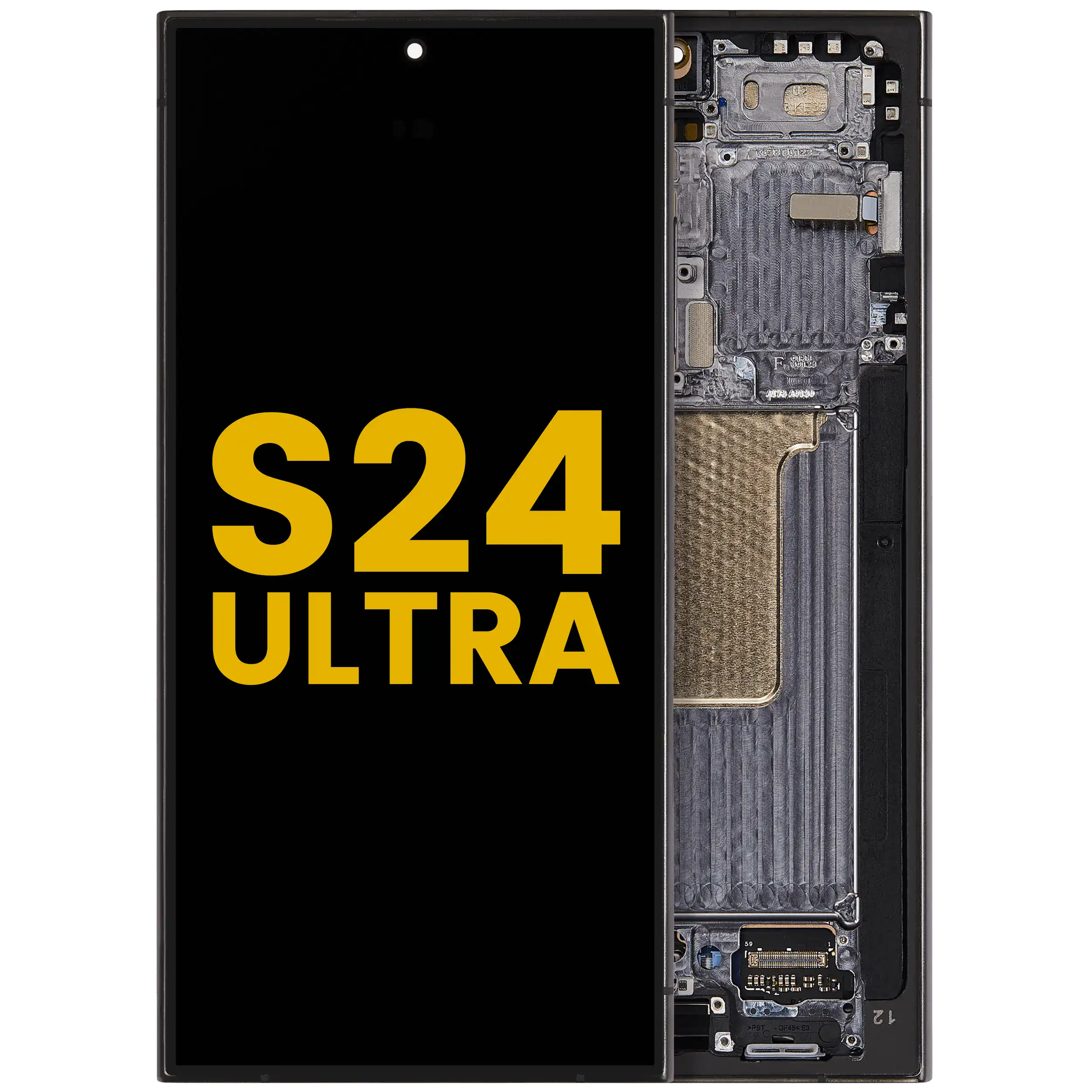 OLED-Display mit Rahmen Samsung Galaxy S24 Ultra (Refurbished) Titanium Schwarz