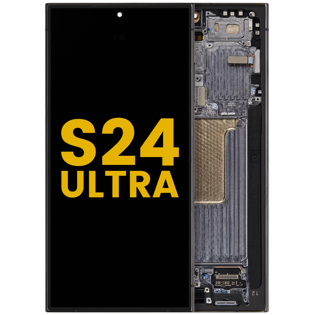 OLED-Display mit Rahmen Samsung Galaxy S24 Ultra (Refurbished) Titanium Schwarz