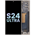 OLED-Display mit Rahmen für Samsung Galaxy S24 Ultra (Svc Pack) (Titanium Grau)