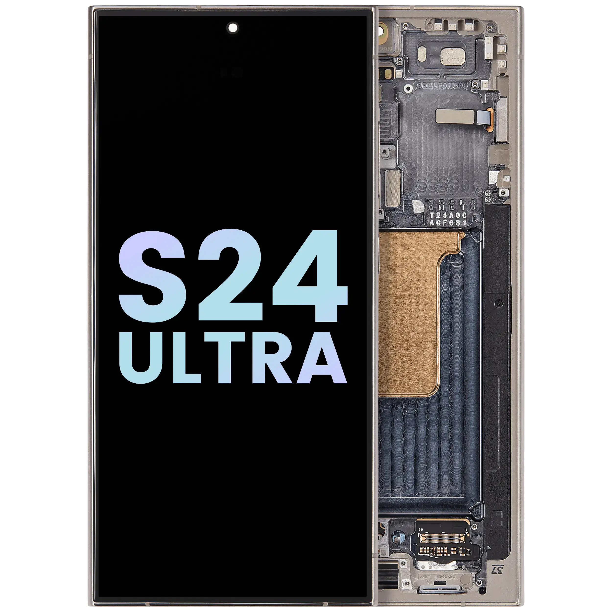 OLED Display with Frame for Samsung Galaxy S24 Ultra (Service Pack) (Titanium Gray)