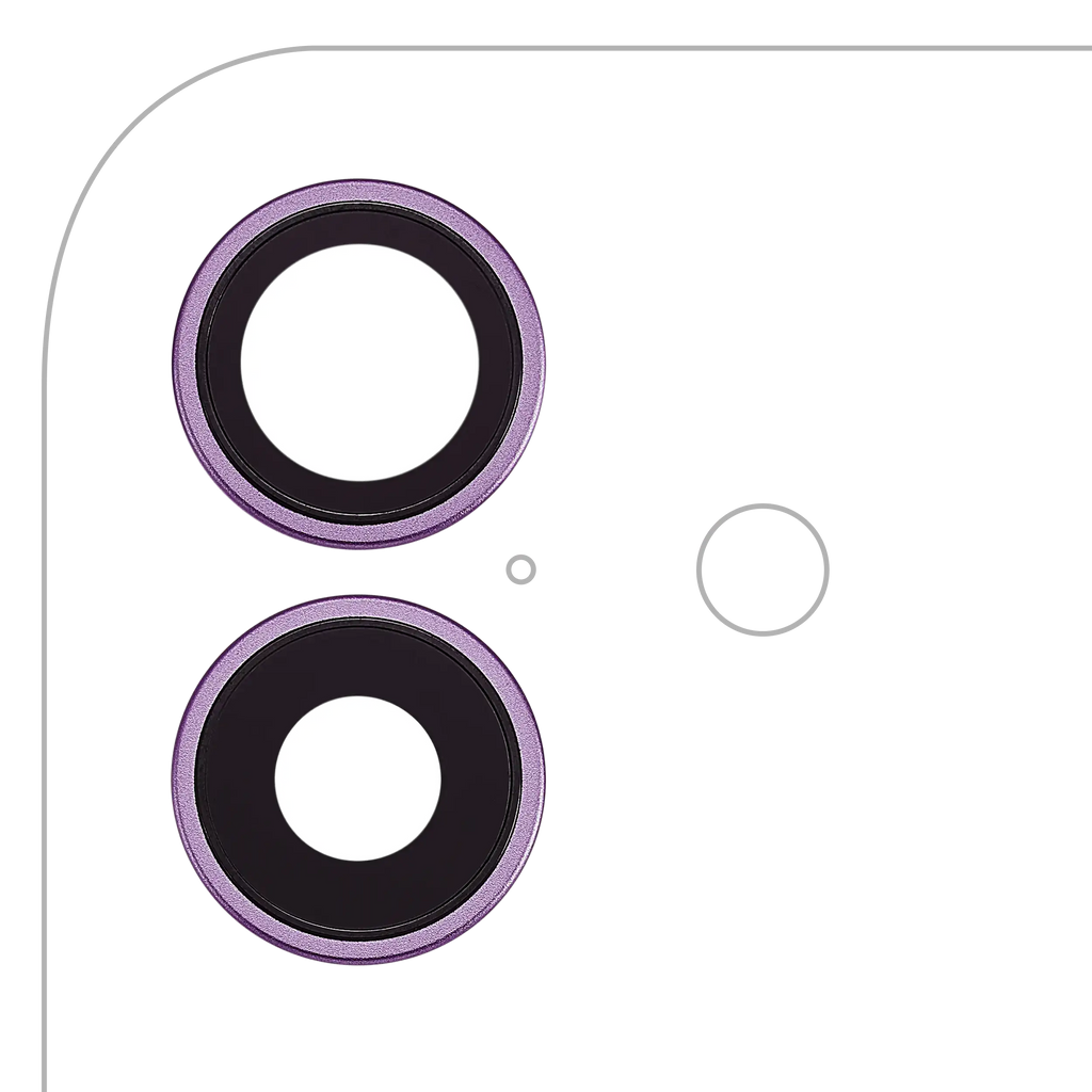 Rear Camera Lens with Holder and Frame for iPhone 17 (Purple) (Premium)