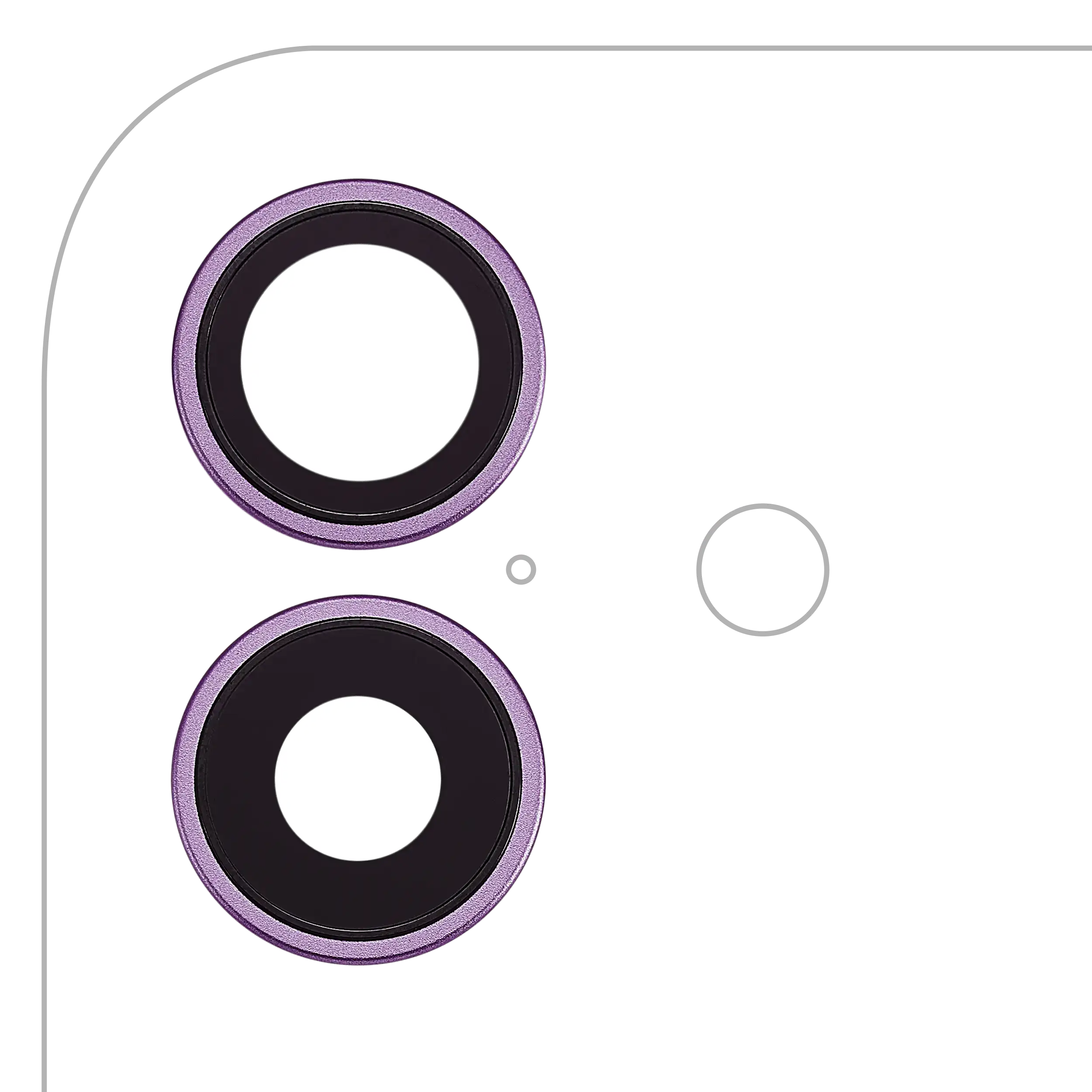 Rear Camera Lens with Holder and Frame for iPhone 17 (Purple) (Premium)
