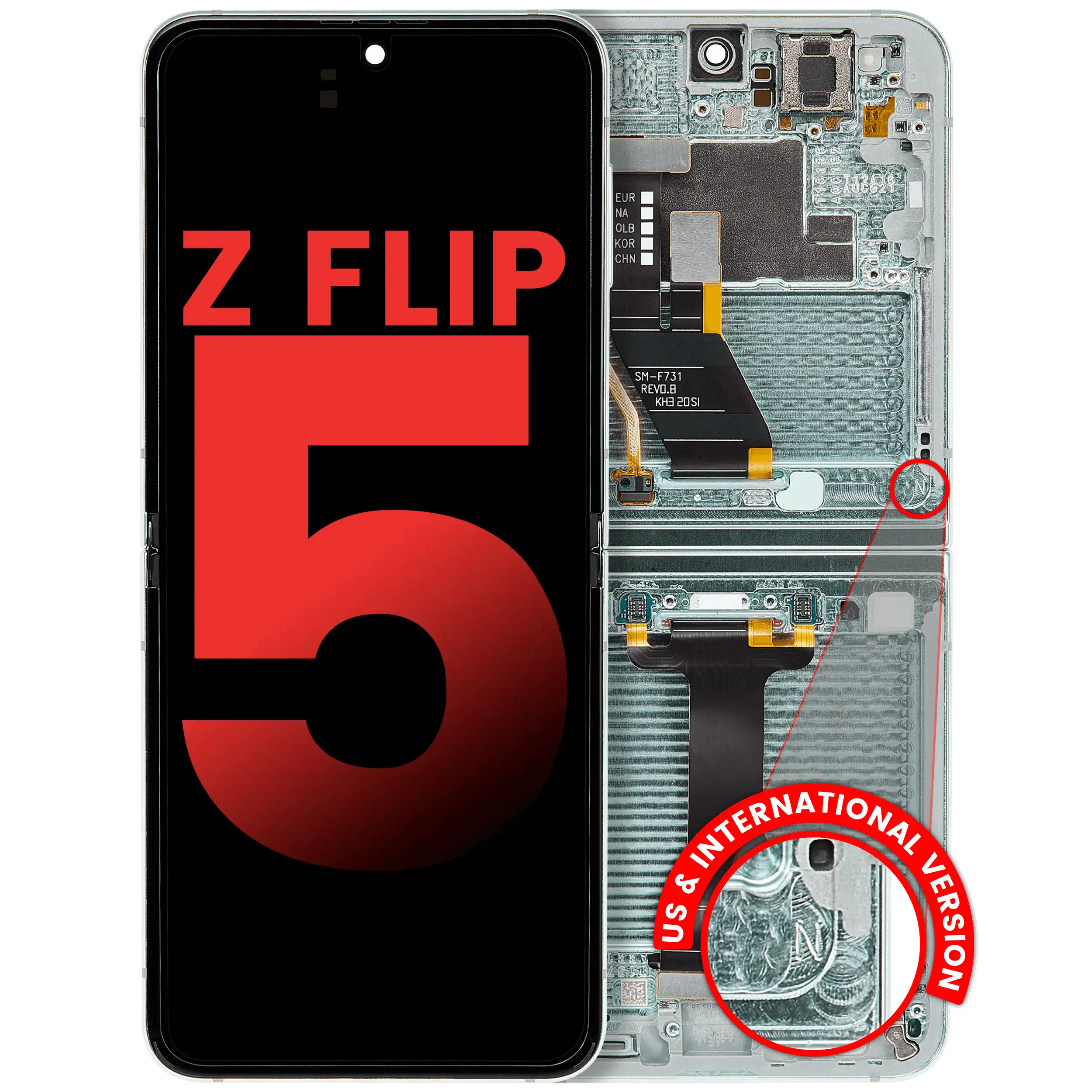 Samsung Galaxy Z Flip 5 5G Innen-Display mit Rahmen Mint AP