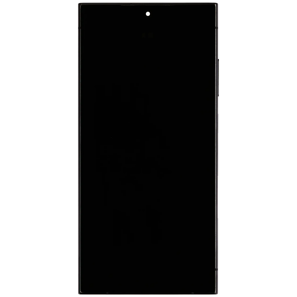 OLED-Display mit Rahmen für Samsung Galaxy S24 Ultra (US & Internationale Version) (Aftermarket Plus) (120Hz) (Titanium Schwarz)