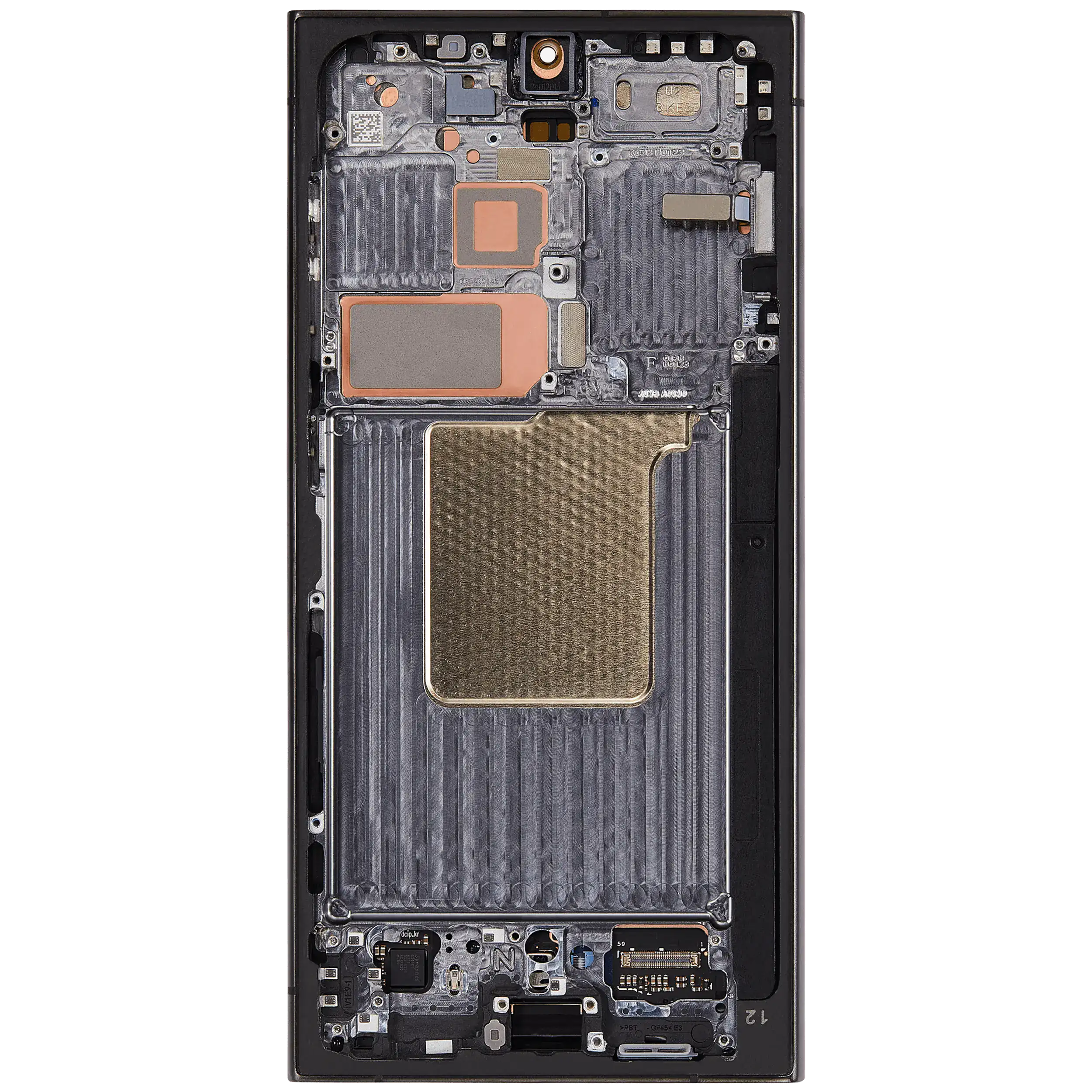 OLED-Display mit Rahmen für Samsung Galaxy S24 Ultra (US & Internationale Version) (Aftermarket Plus) (120Hz) (Titanium Schwarz)