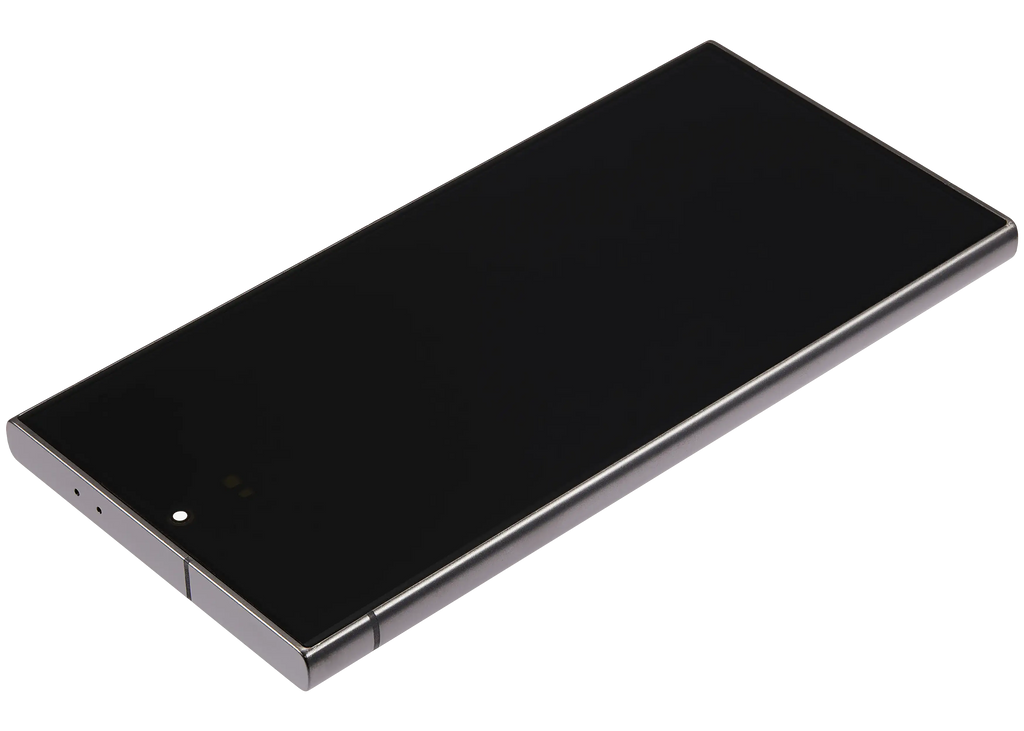 OLED-Display mit Rahmen für Samsung Galaxy S24 Ultra (US & Internationale Version) (Aftermarket Plus) (120Hz) (Titanium Schwarz)