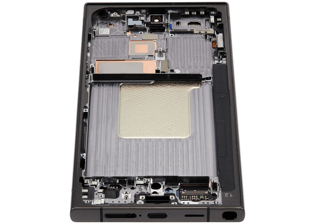 OLED-Display mit Rahmen für Samsung Galaxy S24 Ultra (US & Internationale Version) (Aftermarket Plus) (120Hz) (Titanium Schwarz)